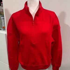 Zenana Outfitters Women's Red Zip-Up Sweater